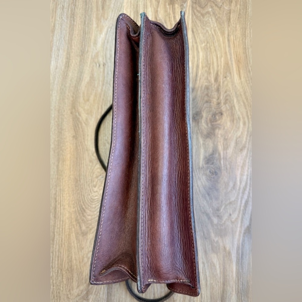 King of the Forest Leather Briefcase Messenger Work Bag Brown - Picture 3 of 11